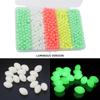 1000 szt. Luminous Fishing Space Beans Pudełko Okrągłe Kulkki Pływające Glow-In-The-Dark Stopery Koraliki do Przyponów Akcesoria do Wędkowania