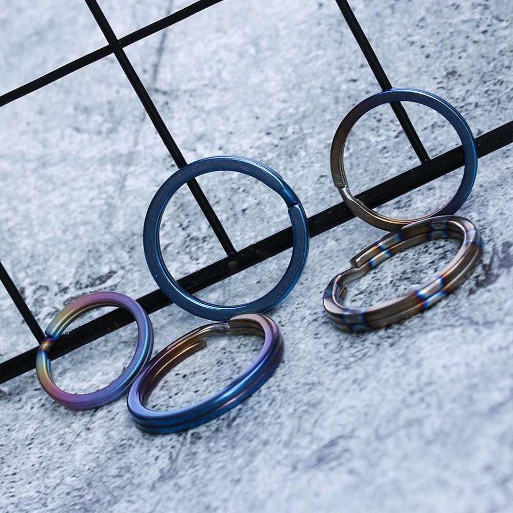 1/2 шт. Высококачественный круглый карабин из титанового сплава, пряжка для ключей, портативный держатель, EDC брелок, кольцо для ключей