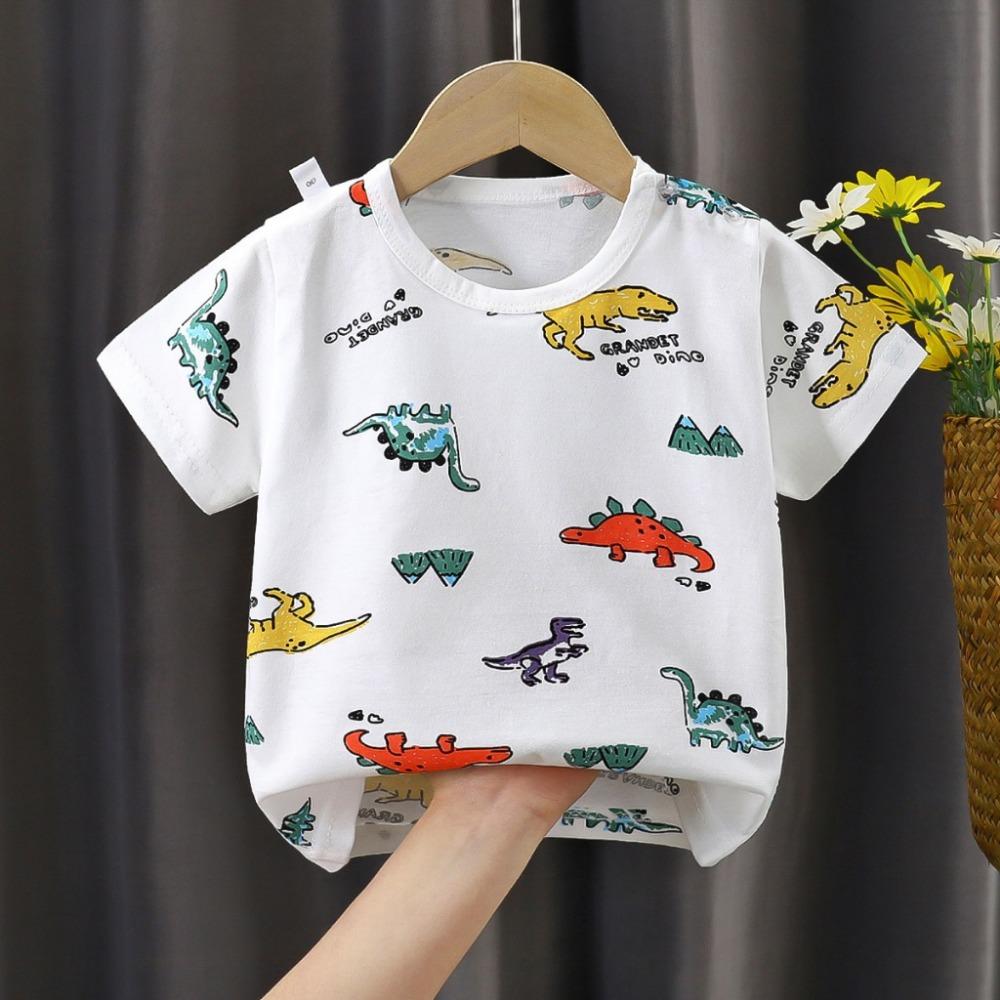 Summer boys and girls short sleeved cute printed loose T-shirt