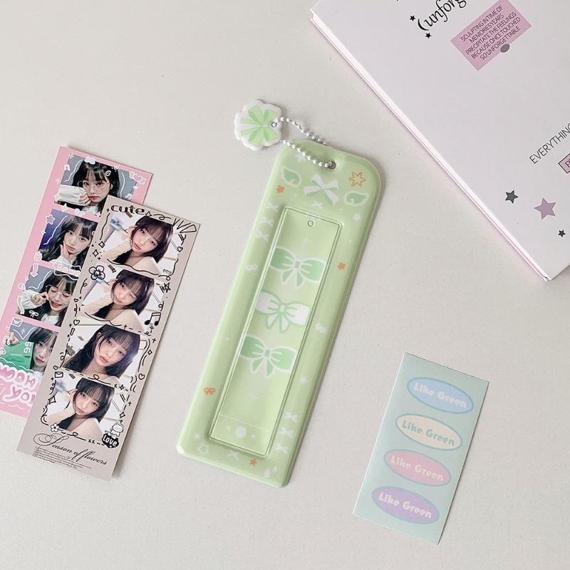 Cute Bow Design Pvc Photo Card Holder For School Id Card