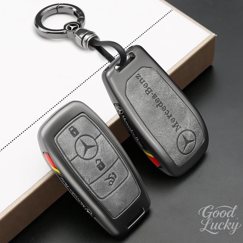 Zinc Alloy Leather Car Remote Key Case For Mercedes Benz AMG W203 W213 W223 W206 W220 W205 W211 W212 GLE GLC GLK GLS Accessory