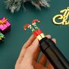 Christmas Themed Snowman Wine Stopper Durable Zinc Alloy Leakproof Wine Fresh Keeper for Home Bar Xmas Party Gift