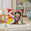 One Piece Portgas D Ace Anime Plush Pillow Cover Soft Short Plush Cushion Cover For Sofa Bedroom Home Decor Gift Decoration