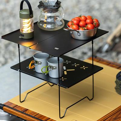 Camping Table Foldable, Small Folding Table, Camp Tea for Outdoor, BBQ, Patio,