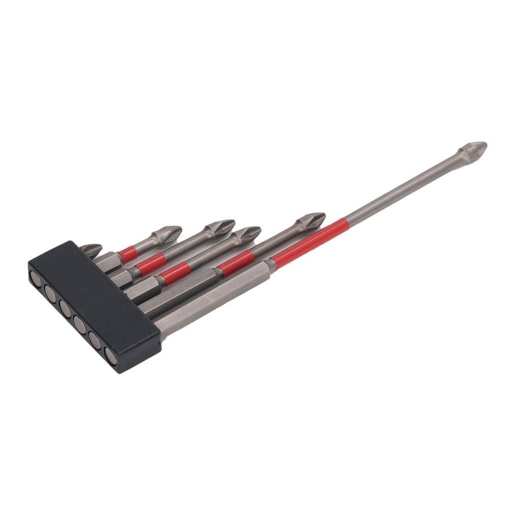 6PCS Electric Screwdriver Bits Cross Head Drill Driver Bit Set Alloy Steel Strong Magnetic Power Bits