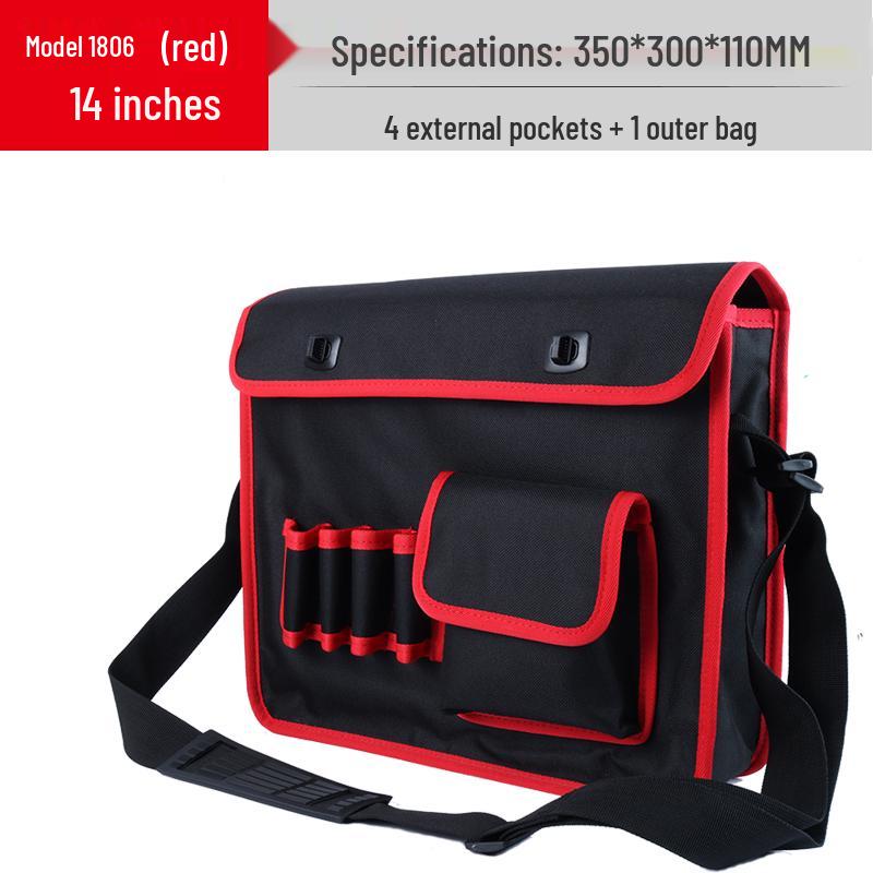Durable Canvas Electrician Tool Bag - Multifunctional, Thickened Hardware Storage