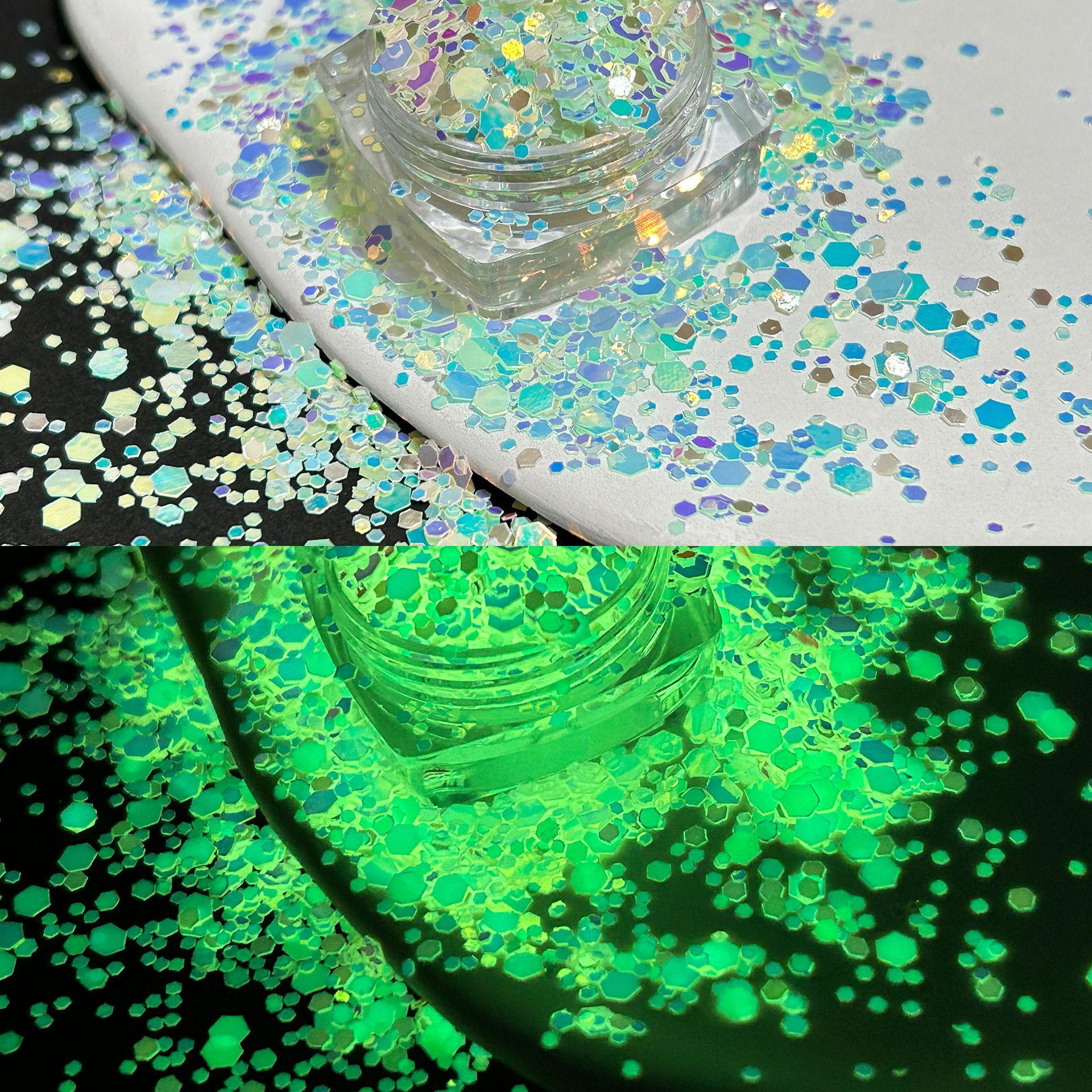 

Светящиеся в темноте блестки для нейл-арта и рукоделия - Рождественские аксессуары ручной работы 100 g