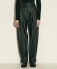 JUN BY JUN K Pow Leather Strap Pants_Black
