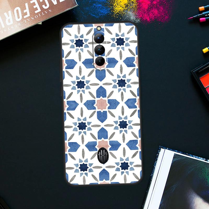 Moroccan Tile Case For ZTE Nubia Red Magic 8 8S Pro Plus RedMagic 9 Pro Plus 6 7 6S 7S Pro 5S 6R 5G Cover