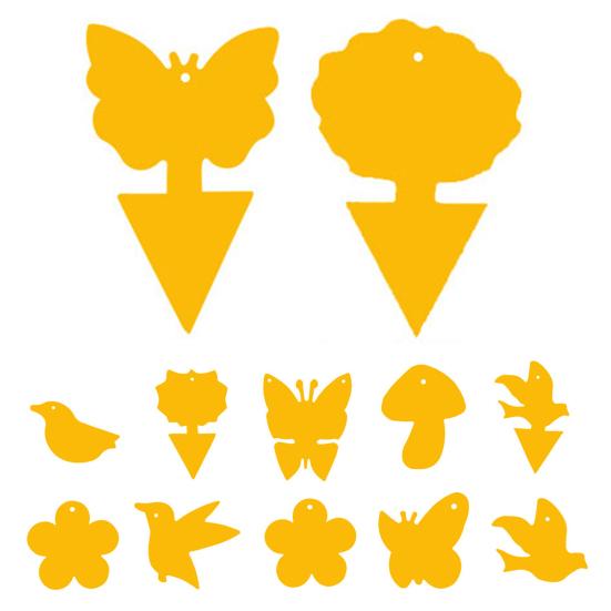 12 Τεμάχια Παγίδα Μύγας Κολλώδης Αυτοκόλλητη Αδιάβροχη Οικολογική Προστάτης Παγιδευτής Μυκήτων Προμήθειες Κήπου