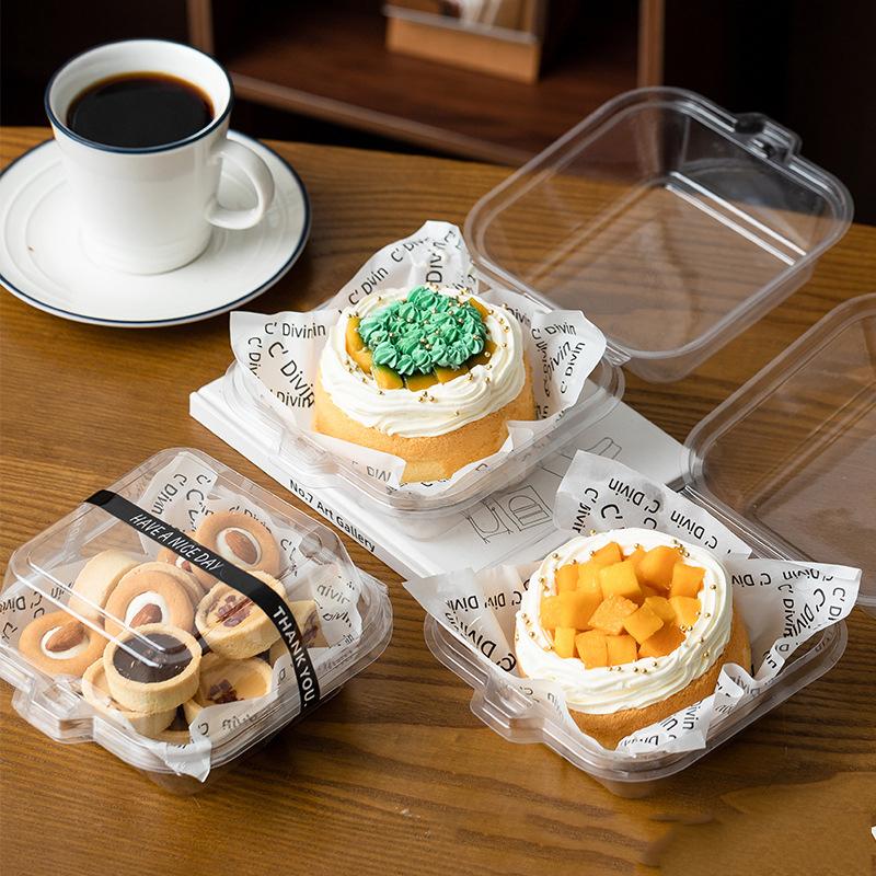 10/50Pcs Clear Pet Bento Cake Box Container Tiramisu Dessert Disposable Plastic Cake Box Party Wedding Christmas Restaurant