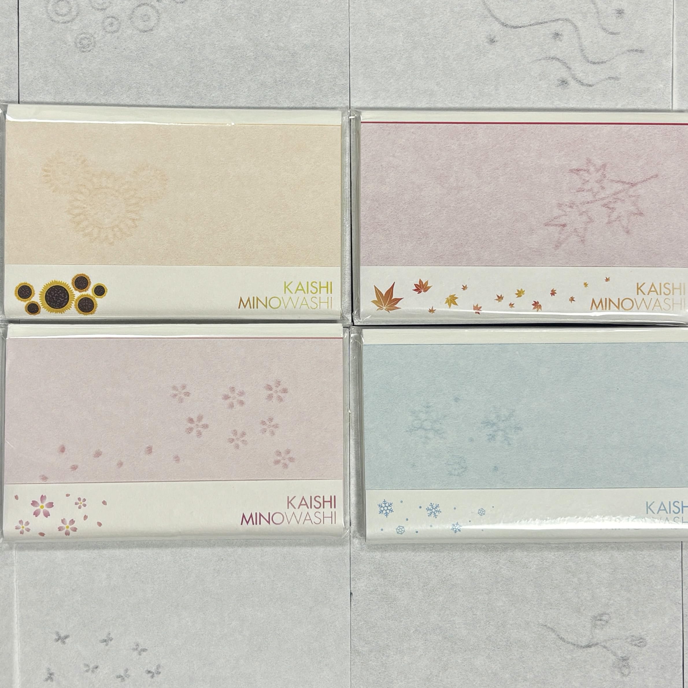 

Washi Kaishi Watermarked Kaishi This Set Lasts a Tea Ceremony Cherry Autumn Elegant Mino Seasonal Set each of and 145mm x [Seasonal Set Spring,
