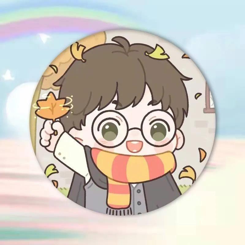 Anime Q Version Badge Brooch