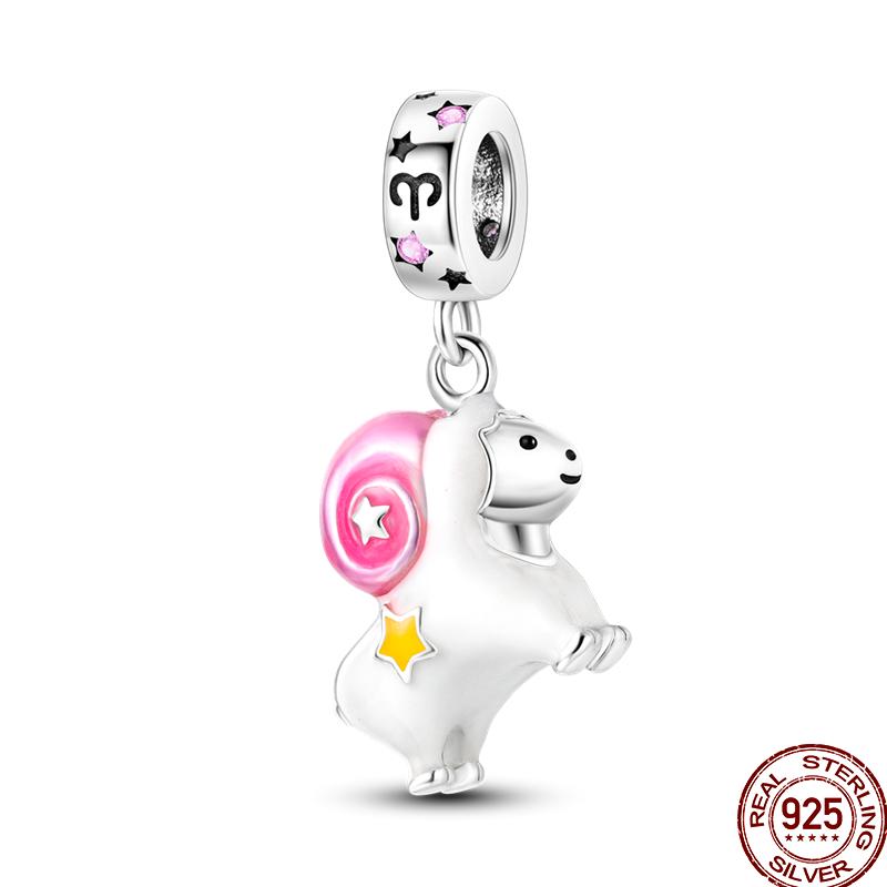 12 Constellation Series Charms Copper Constellation Pendant Suitable For Pan Original Bracelet Diy Jewelry Gift