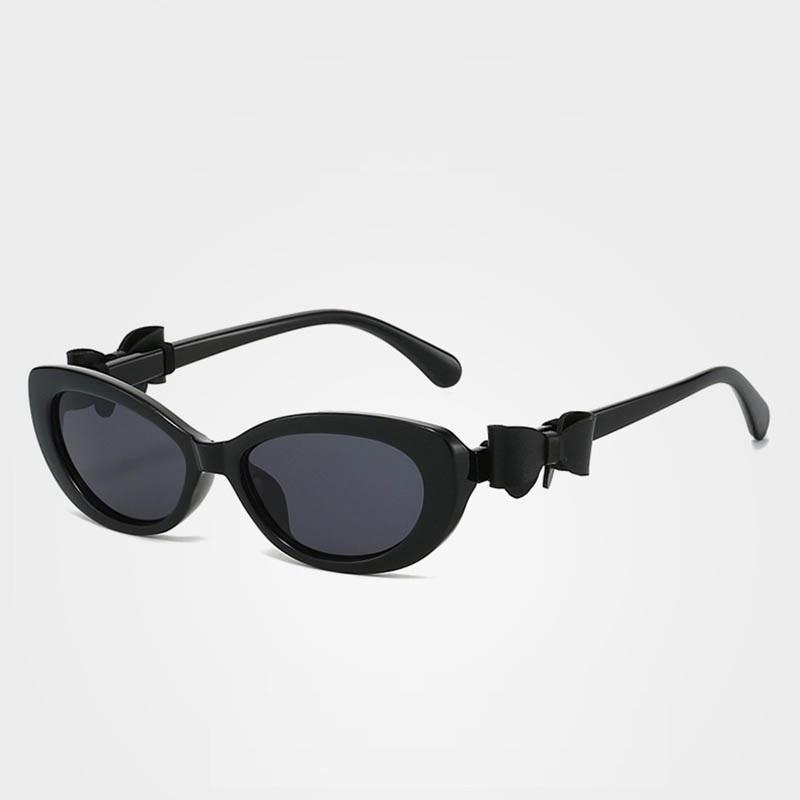 

Retro Cat Eye Bow Decorated High-End Sunglasses for Women Streetwear UV Protection Sun Protection Goggles UV400