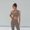 Shockproof Medium Support Backless Sports Bra with Removable Cups - Minimizes Chest Appearance for Yoga & Fitness