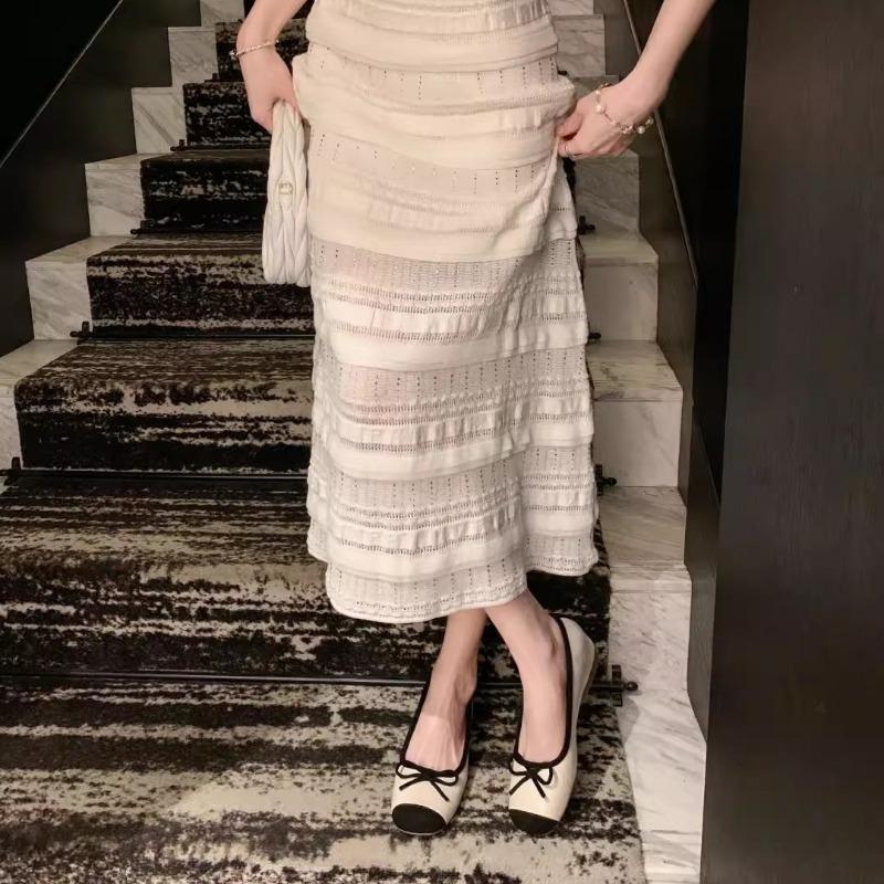 Sheepskin Version Bow Inner Height Increase Light Mouth Color Matching Flat-soled Single Shoes Bag Head Half Slippers Women's Ballet Shoes