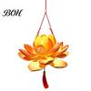 Easy Assembly Craft Kit DIY Lotus Lantern Kit, Handmade Flower Paper with LED Creative Material Set Light, Vintage Decorative Lighting for Wedding