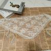 Sweet Triangle One-Piece Belted Overlap Lace Skirt Apron  Lace Trim Half Skirt Butt Curtain Spring Headscarf Accessories