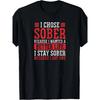 Men's Sober Life T-Shirt/12 Step AA Meeting Slogan & Addiction Recovery Gift/Black with Red Sobriety Text/Comfortable Crew Neck Short Sleeve/12-Step