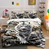 Fierce White Tiger Design Bedding Duvet Cover Set (1*Duvet Cover 2*Pillowcases, Without Duvet Insert)