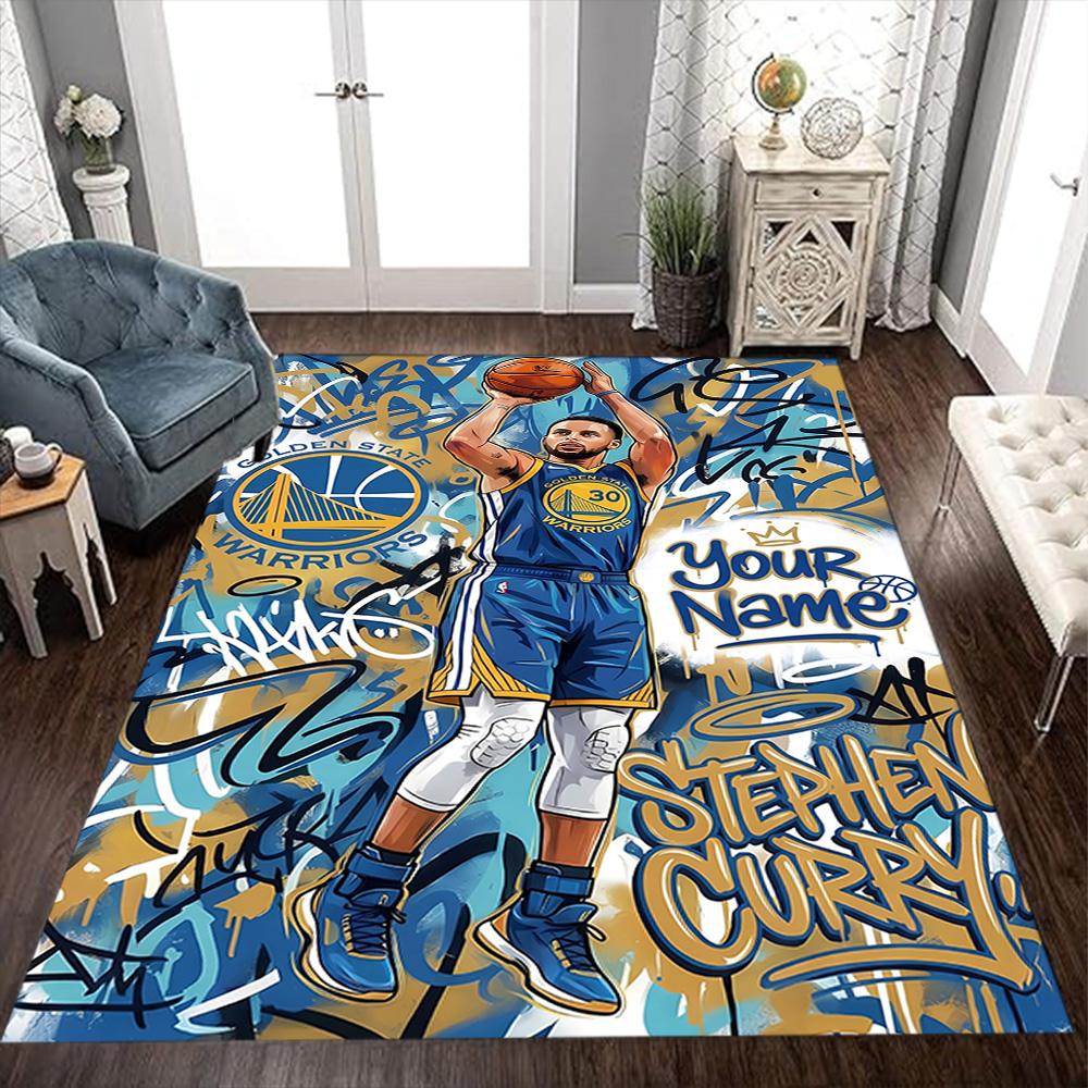 Golden State Curry Game Day Customized Name Floor Rug Office Rug Design for Hallway Study room Decorate room Dining Room Antislip Carpet