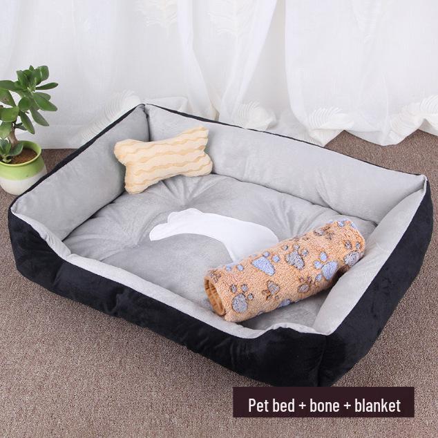 Warm Dog Bed for Small, Medium, and Large Dogs - Pet Nest & Mat for Dogs and Cats
