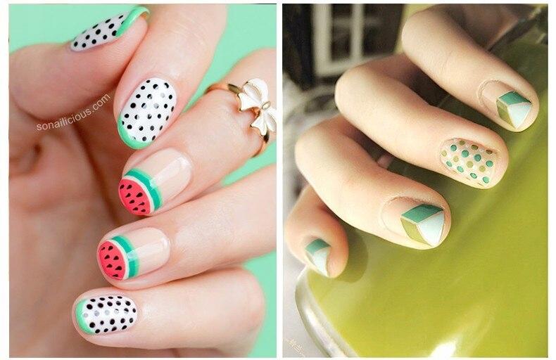 Double-sided nail art probe accessories for French manicure dots