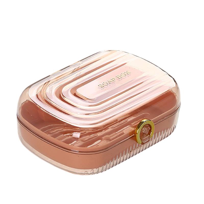 

Travel Essentials Soap Holder With Lid,Leakproof Soap Dish With Drainage Layer, Portable Travel Soap Bar Case For Camping, Gym оранжевый