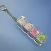 New 1/2/3/4/9 Keys Keyboard Keychain Transparent Key Button Finger Toy Pass The Time Stress Relief Keycap Keychain Kids