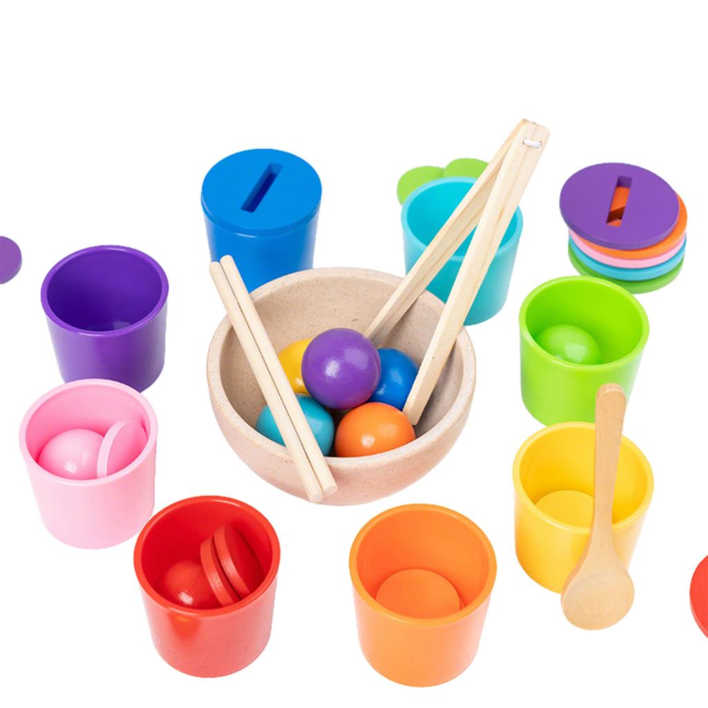 8 Color Classification Matchirng Cup Desktop Game For Color And Shape , A Versatile Puzzle Toy