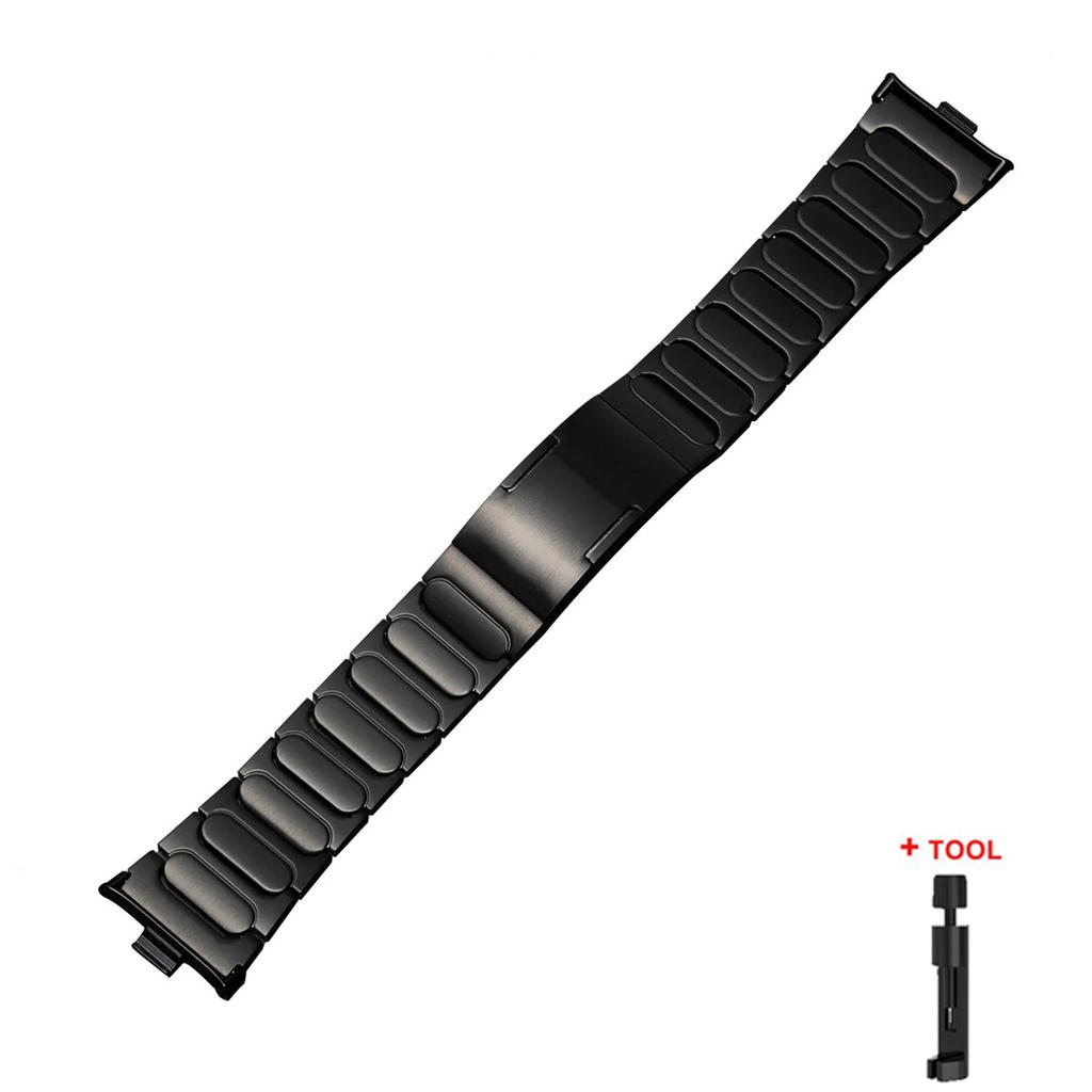 New Titanium metal Watch Strap For Xiaomi mi Band 9 Pro/8 Pro Luxury metal replacement strap For Redmi Watch 6 5 4 Watchband