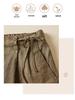 Plus Size Retro Solid Color Cotton Wide Leg Capris - Casual Linen Shorts for Women