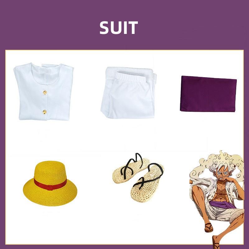 Affe D. Luffy Cosplay Kostüm Anime One Piece Halloween Anzüge