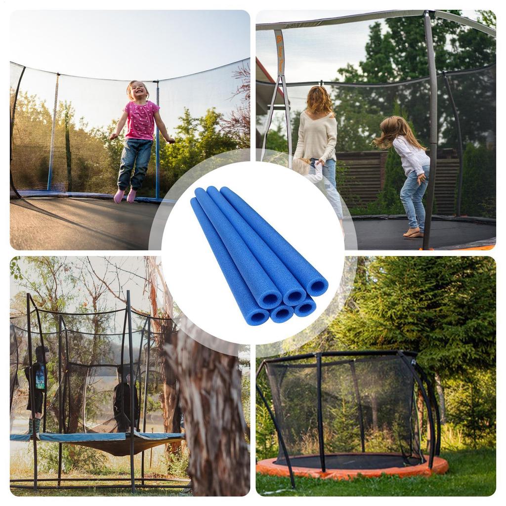 Trampoline Pole Cover 6 pieces Safety Protection Foam Replacement Parts Anti-collision Foam Sleeves Tubes Padding Sturdy Secure