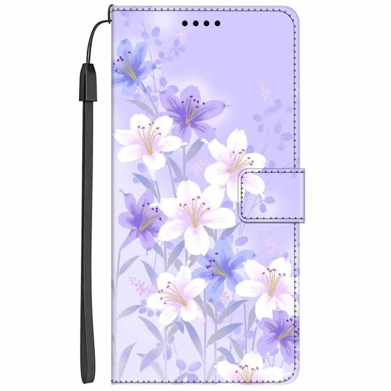 Luxury Leather Phone Case For Samsung Galaxy A56 A36 A26 A16 Cartoon Wolf Flip Cover For A36 A26 A 56 A16 PU Stand Holder Funda