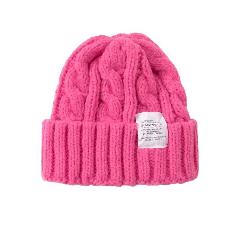 Hat Autumn and Winter Fashion Korean Version Knitted Hat Stacked Big Head Big Brim Wool Hat Versatile Face Small Warm Cold Hat