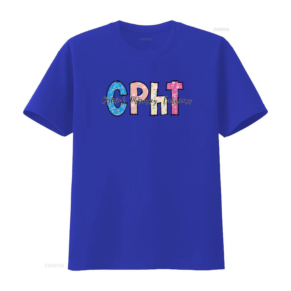 Certified Pharmacy Technician T Shirt CPhT Cute Tech Funny Pharmacist vintage Washed homme graphic Top For Everyday Wear Casual