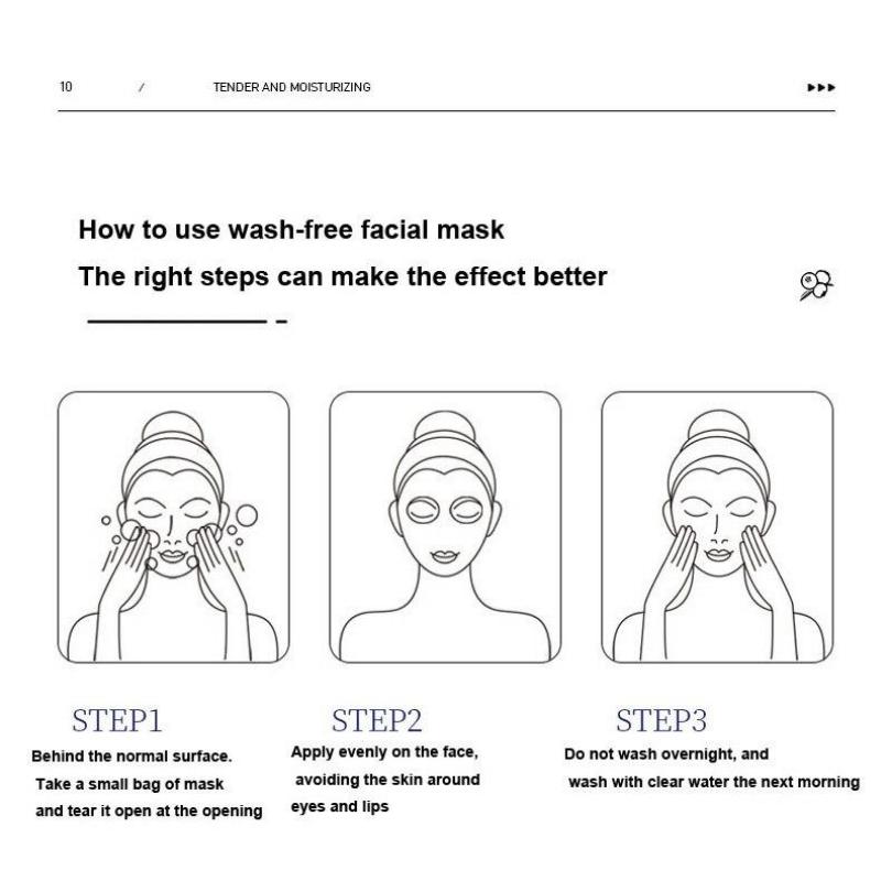 Bioaqua 10 Pcs/Lot Blueberry Arbutin Disposable Mask Moisturizing Refreshing Oil Control Brightening Skin Tone Sleep Mask Shrink Pores