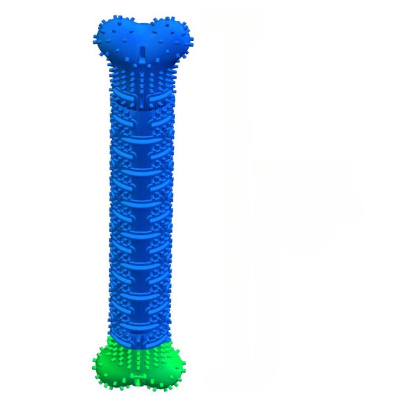 

Dog Grinding Tooth Rod Cleaning Massager Dog Chewing Toys Rubber Toothbrush Pet Teeth Cleaning Toy Biting Force Pet Accessory синий