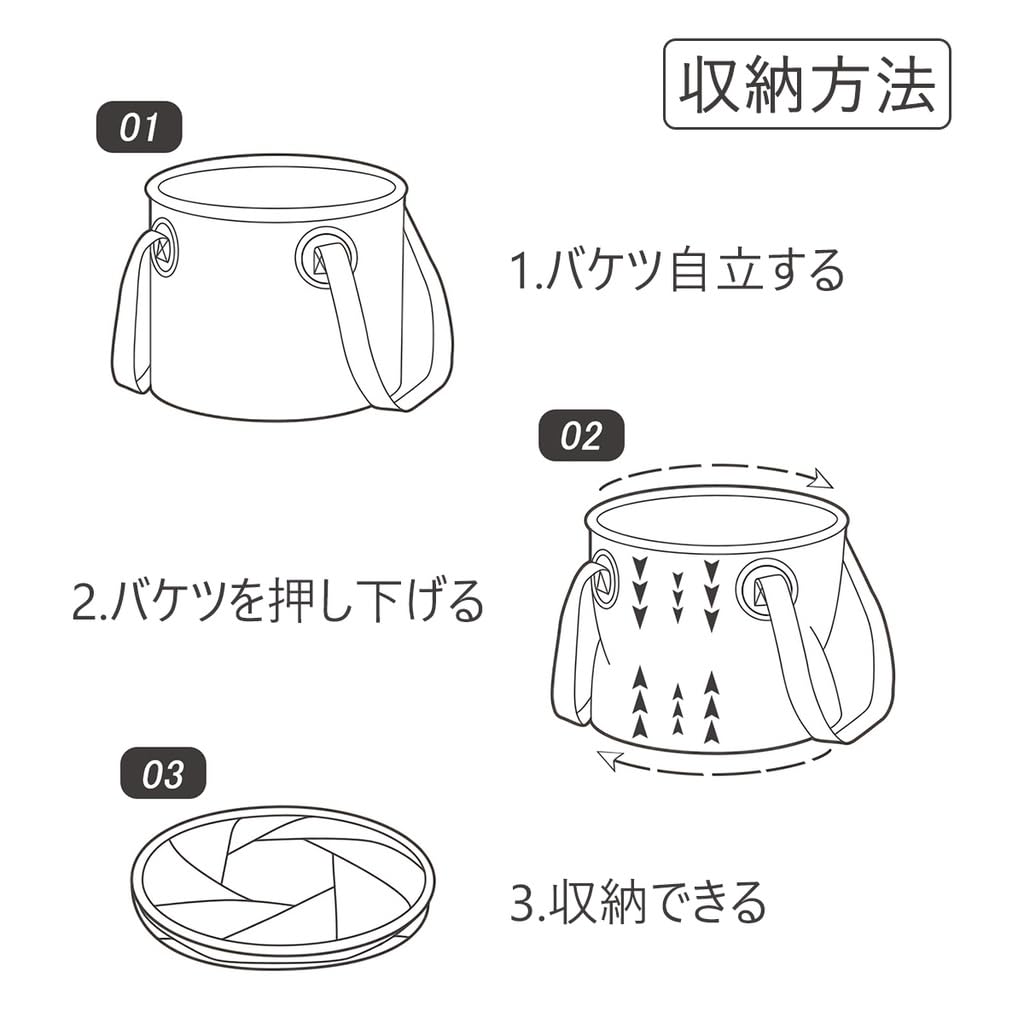 Hawk Zing Folding Bucket for Camping 10L 20L Water Collecting Cloth Bucket Large Capacity Water Container Washing Tub Waterproof Bucket Compact