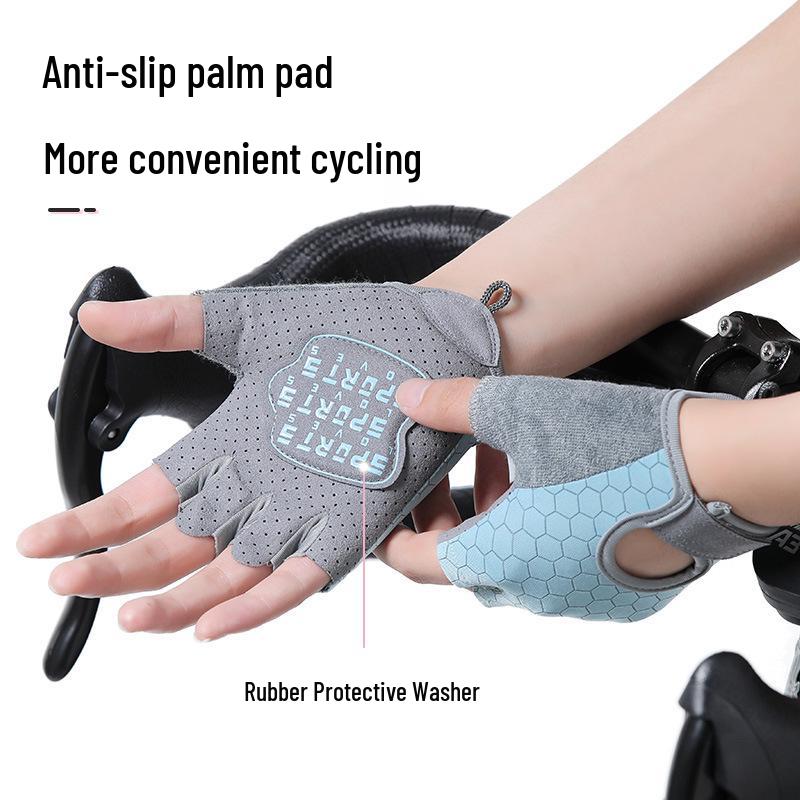 Breathable Non-Slip Half Finger Workout Gloves: Wear-Resistant & Anti-Blister