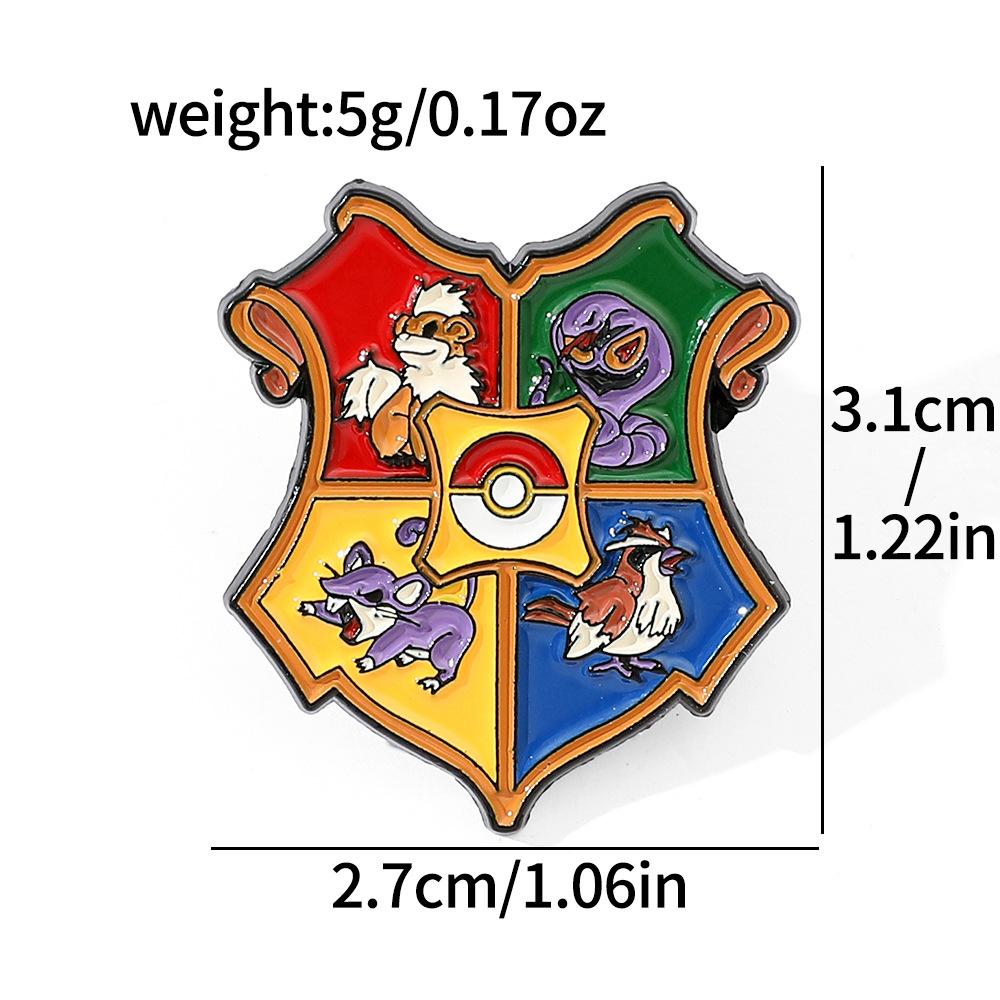 

Cute creative film and television characters metal badges Pokémon Pokémon Pikachu brooch accessory pin