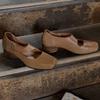 Women Mary Jance Shoes Square Toe Designer Shoes Fashion Heeled Sandals 2026 Elegant Dress Ballet Pumps Mujer Zapatillas