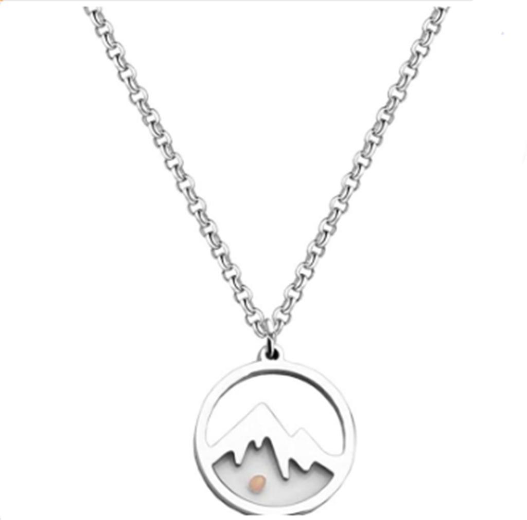 Stainless Steel Seed Necklace of Mountain Mustard Cabbage