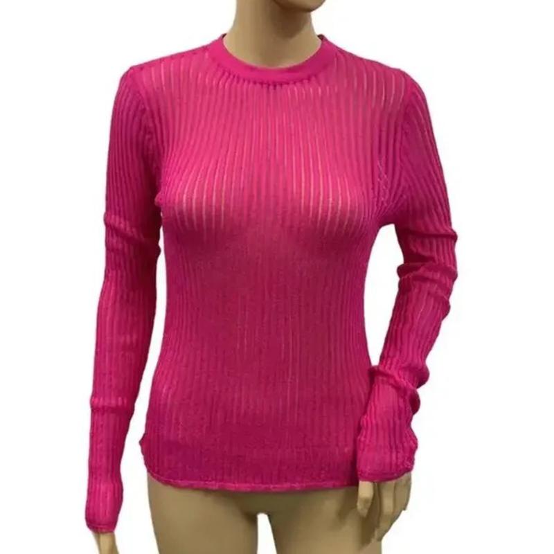 

Весенне-летний вязаный пуловер, женский тонкий дышащий корейский футболку с длинными рукавами, женские перспективные трикотажные изделия, элегантные топы 30405 L морская черепаха