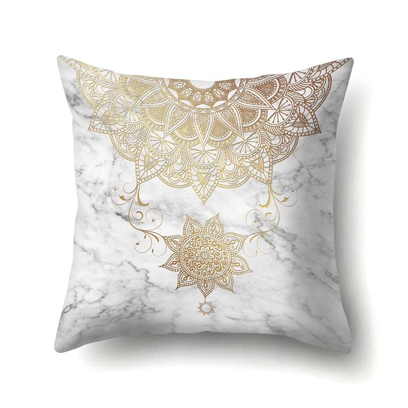 Polyester Pillow Case Automobile Decoration Home Printed Pillow Case Waist Cushion Cover Car Cushion Head Cushion Cover