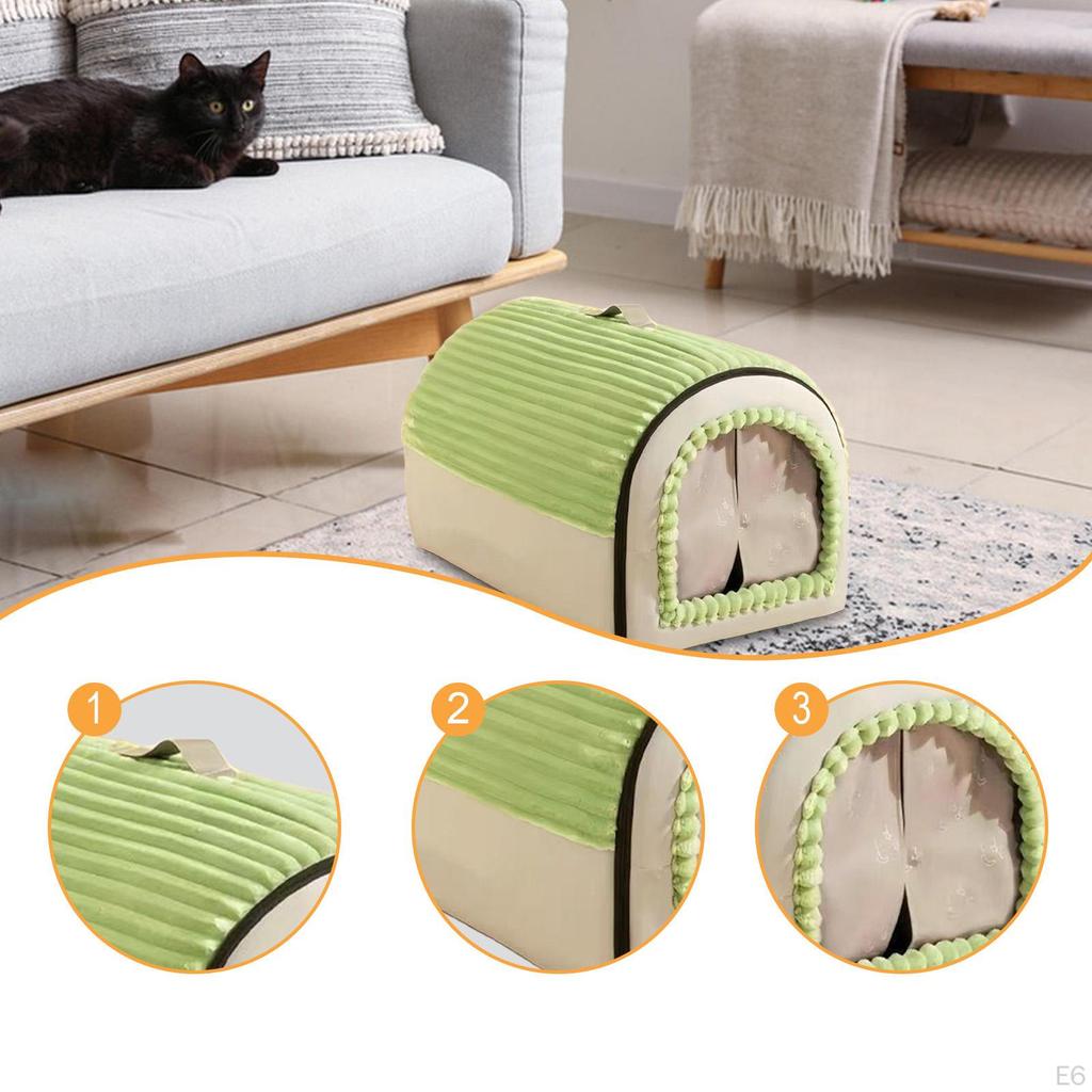 Cat House Bed Breathable Removable Hideaway Shelter Pet Dog Nest for Small Dogs Indoor Cats