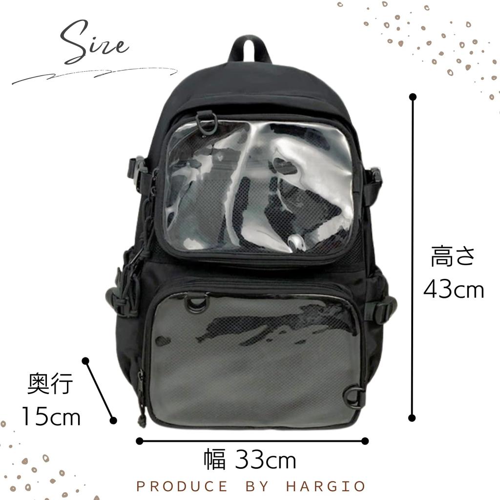 [Harujio] Detachable2-Way Ita Bag, Ita Backpack, Large Capacity, Transparent Backpack, Perfect for Otaku, Otaku Activities, and Oshi Activities,