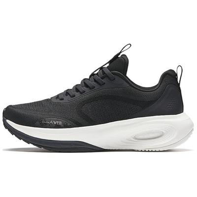 Linghu Shock Absorption Low Top Running Shoes Women Sneaker Black White 122437790-5